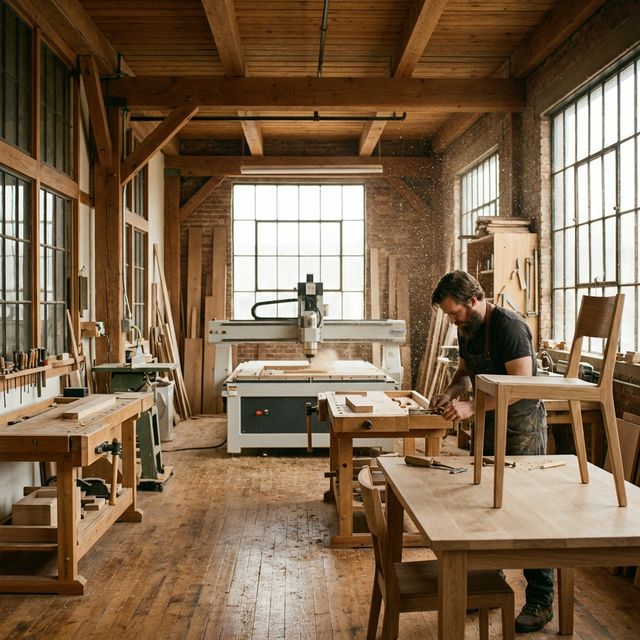 Modern carpentry workshop